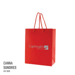 8”x10”x4” Matte Laminated Eurotote with Imprint - 1 Side [100 Count] - CannaSundries